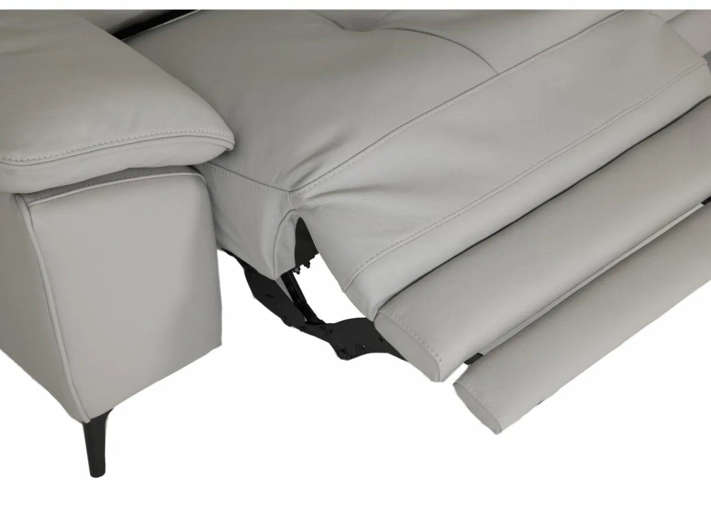 Hoeksalon Sun 298x238cm - leder - grijs met relax