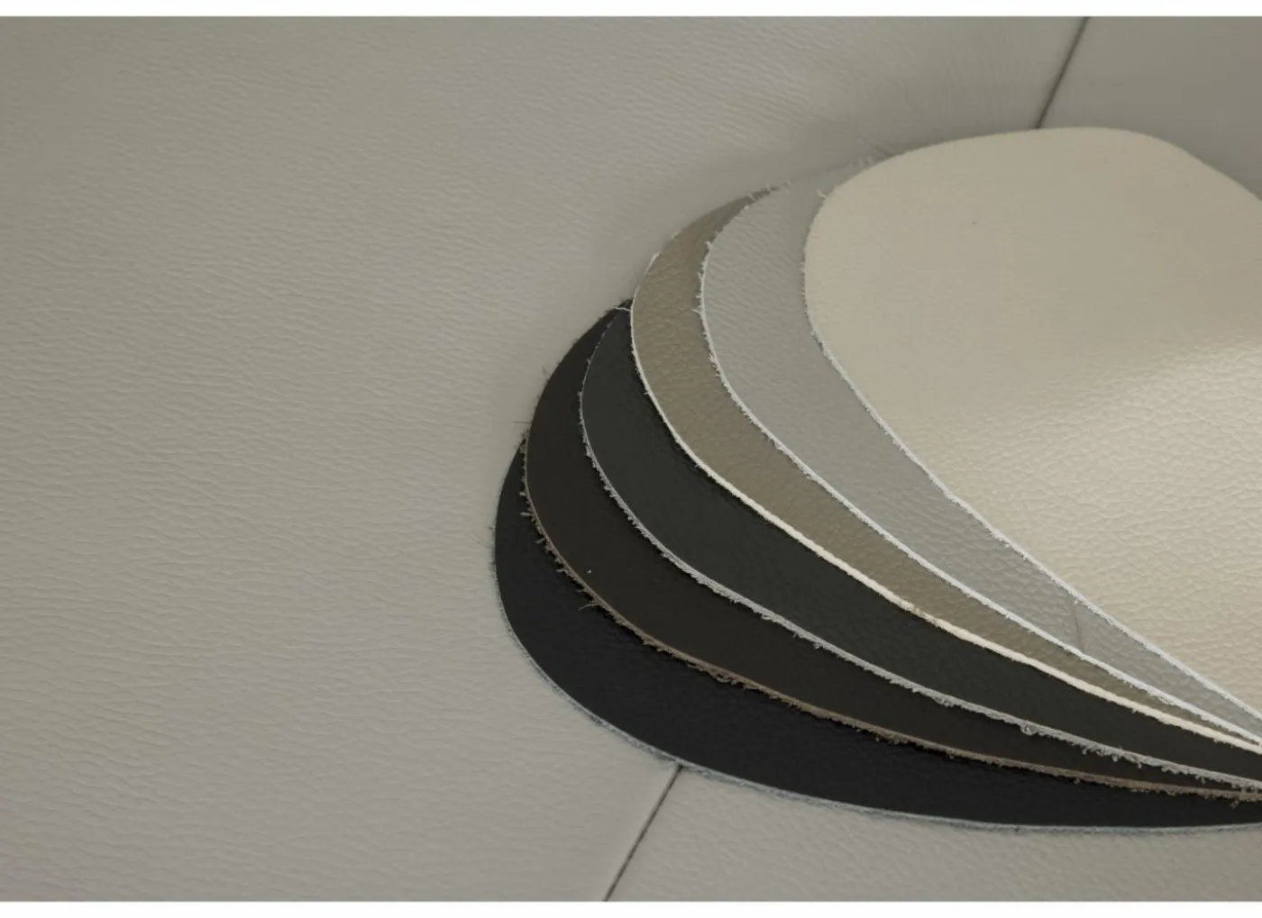 Hoeksalon Sun 298x238cm - leder - grijs met relax