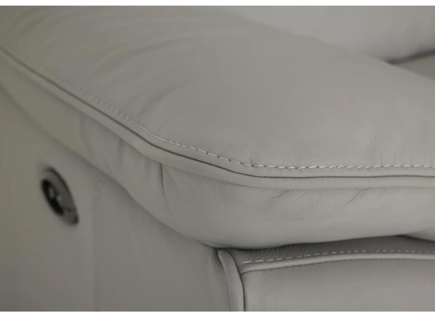 Hoeksalon Sun 298x238cm - leder - grijs met relax