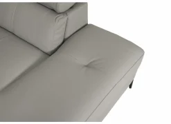 Hoeksalon Sun 298x238cm - leder - grijs met relax