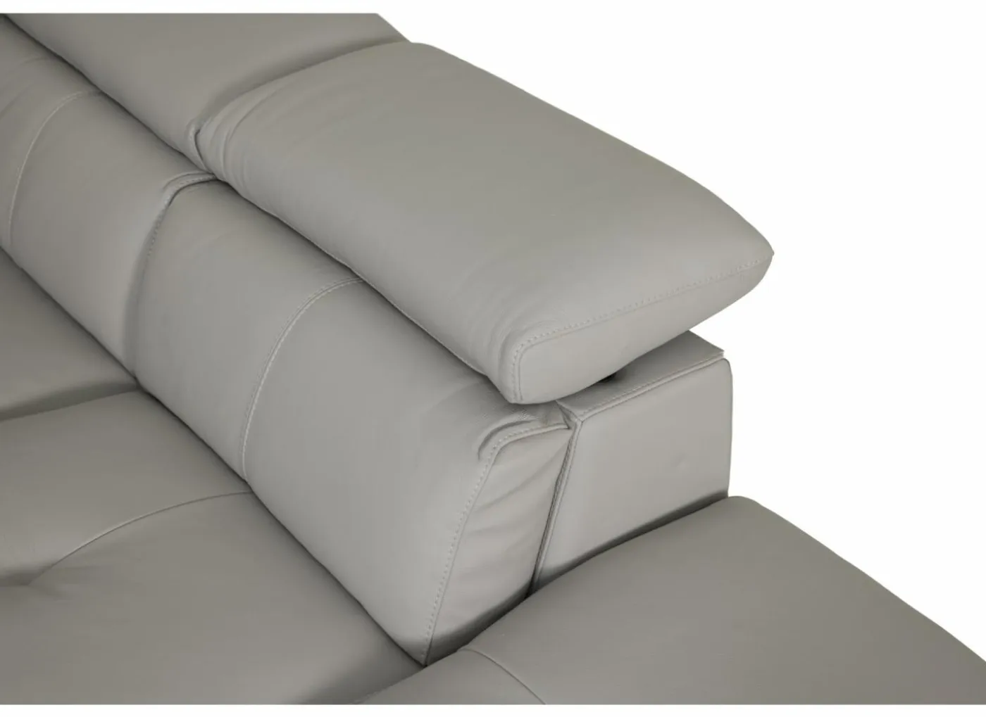 Hoeksalon Sun 298x238cm - leder - grijs met relax