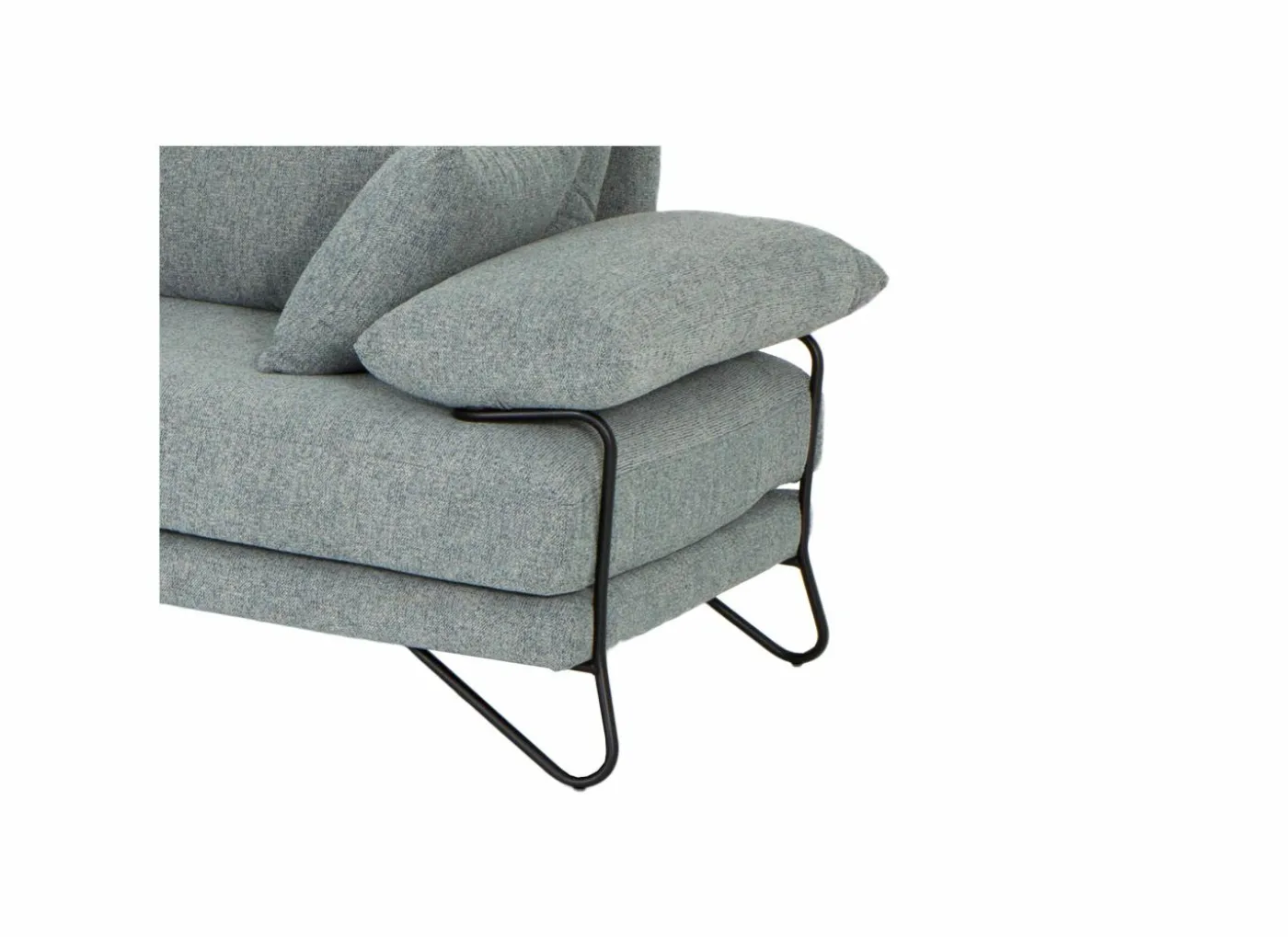 Hoeksalon Tatum 288x219cm - stof - lichtblauw