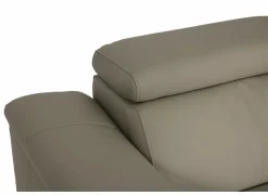Hoeksalon Walk 380x303cm - leder - grijs met relax