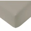 Hoeslaken Lauren 90x200cm - jersey katoen - mastiek