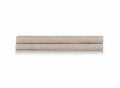 Hoeslaken 180x200cm katoen zandbeige