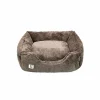 Hondenmand Supersoft L 90x70cm - stof - donkerbruin