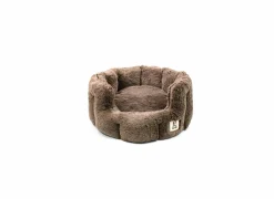 Hondenmand Supersoft M Ø55x25cm - stof - donkerbruin
