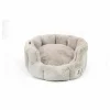 Hondenmand Supersoft Ø45x22cm - stof - lichtgrijs