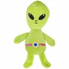 Hondenspeelgoed Alien 24cm - stof - groen