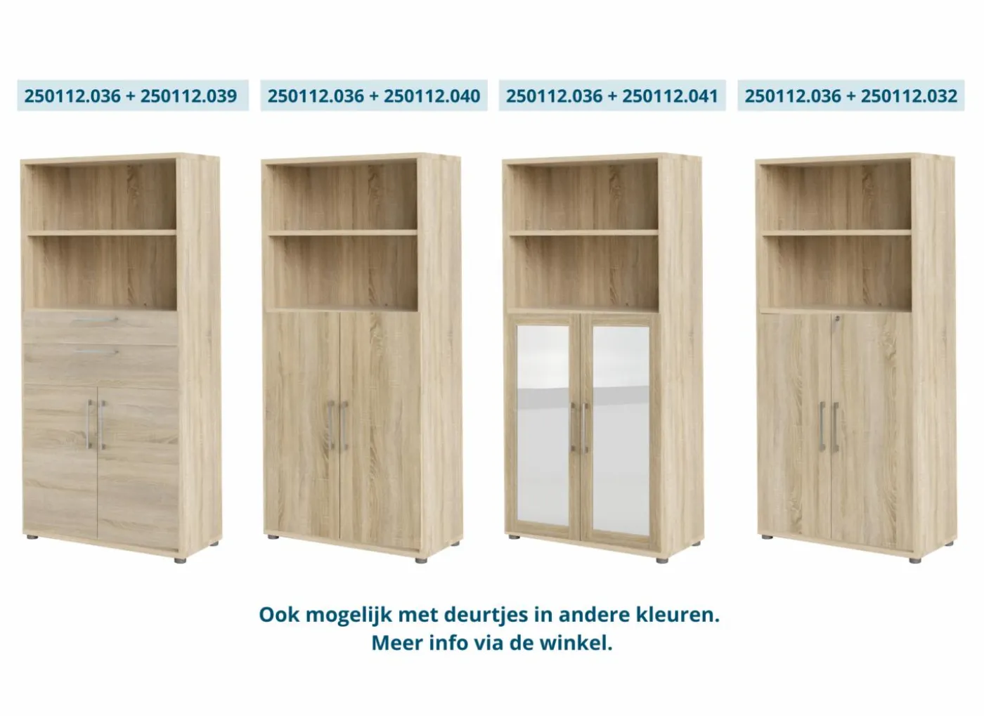 Inbouwset Prima 83x105cm - decor - eik