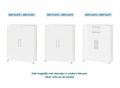 Inbouwset Prima 83x36x105cm - decor - wit