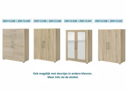 Inbouwset Prima 83x36x105cm - decor - eik