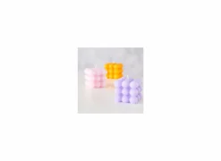 Kaars Bubble paars oranje roze