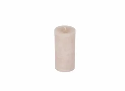 Kaars Cilinder Ø7x15cm - rustiek - poederroze