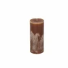 Kaars Cilinder Ø8,6x20cm - rustiek - cognac