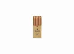 Kaars geribbeld 10u beige, per stuk