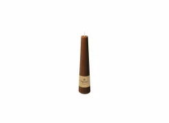 Kaars Obelisk geribbeld 25u bruin
