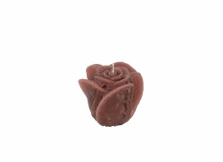 Kaars Roses Sculptures M Ø12x10cm - rustiek - perzik
