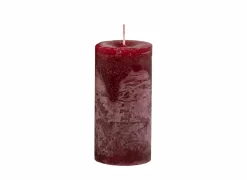 Kaars Ø7xH10cm - burgundy