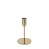 Kaarsenhouder Dinner Ø8xH15cm - metaal - goud