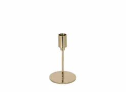 Kaarsenhouder Dinner Ø8xH15cm - metaal - goud