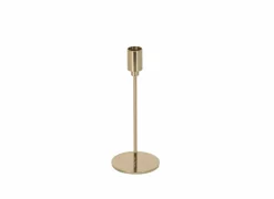 Kaarsenhouder Dinner Ø8xH19,5cm - metaal - goud