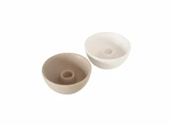 Kaarsenhouder Franyo H5cm beige wit