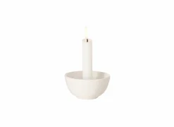 Kaarsenhouder Franyo H5cm beige wit