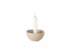 Kaarsenhouder Franyo H5cm beige wit