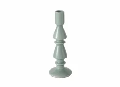 Kaarsenhouder Luna H23cm - stoneware - lichtgroen
