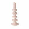 Kaarsenhouder Luna H26cm - stoneware - lichtroze