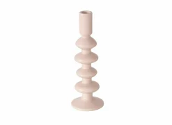 Kaarsenhouder Luna H26cm - stoneware - lichtroze
