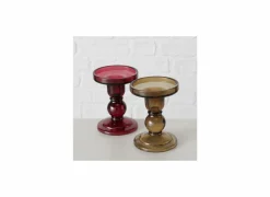 Kaarsenhouder Lune H11cm rood groen
