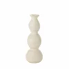 Kaarsenhouder Olina H29,5cm - keramiek - crème
