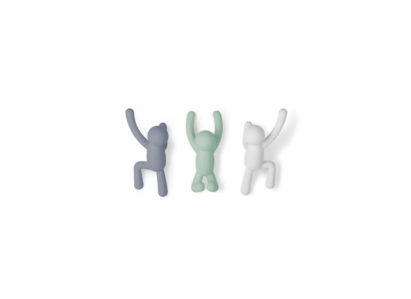 Kapstok Buddy 7,6 cm, set van 3