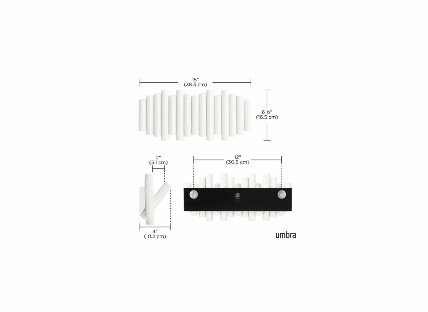 Kapstok Picket Rail 38,3cm