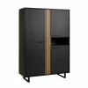 Kast Faro 127cm - melamine - structuur zwart