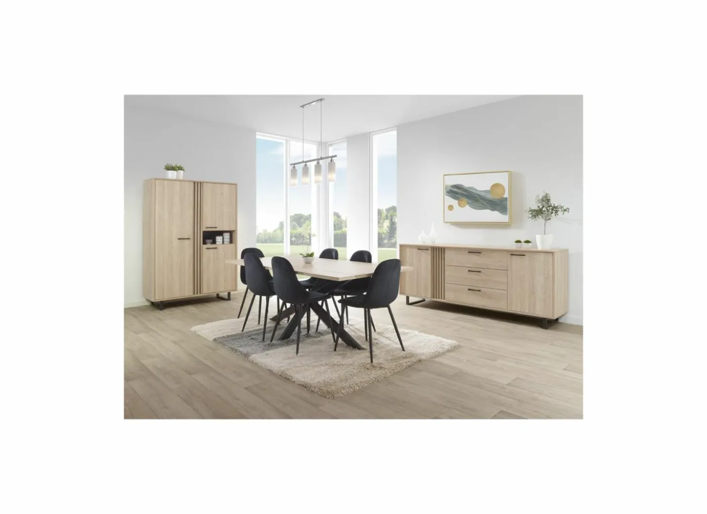 Kast Faro 127cm - melamine - zand eik