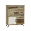 Kast Harem 90x40x112cm - mango massief - bruin & multicolor