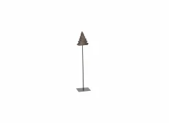 Kerstboom op voet H115cm - hout massief & metaal - grijs/zwart