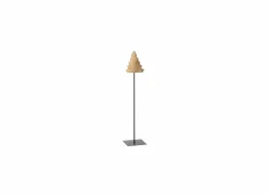 Kerstboom op voet H115cm - hout massief & metaal - naturel/zwart