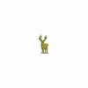 Kerstdecoratie Hert Finish Star 30cm - fluweel - groen