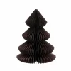 Kerstdecoratie Kerstboom 16x22cm - MDF - donkerpaars