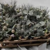 Kerstdecoratie Takbessen in pot H16cm - kunststof - multicolor