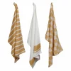 Keukenhanddoek Stoff 70x50cm - katoen - amber set van 3