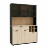 Keukenkast Mantek 120cm - decor - riva eik & zwart