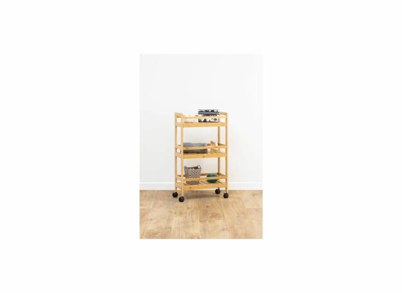 Keukentrolley Linha 45x22x80cm - bamboe - beige