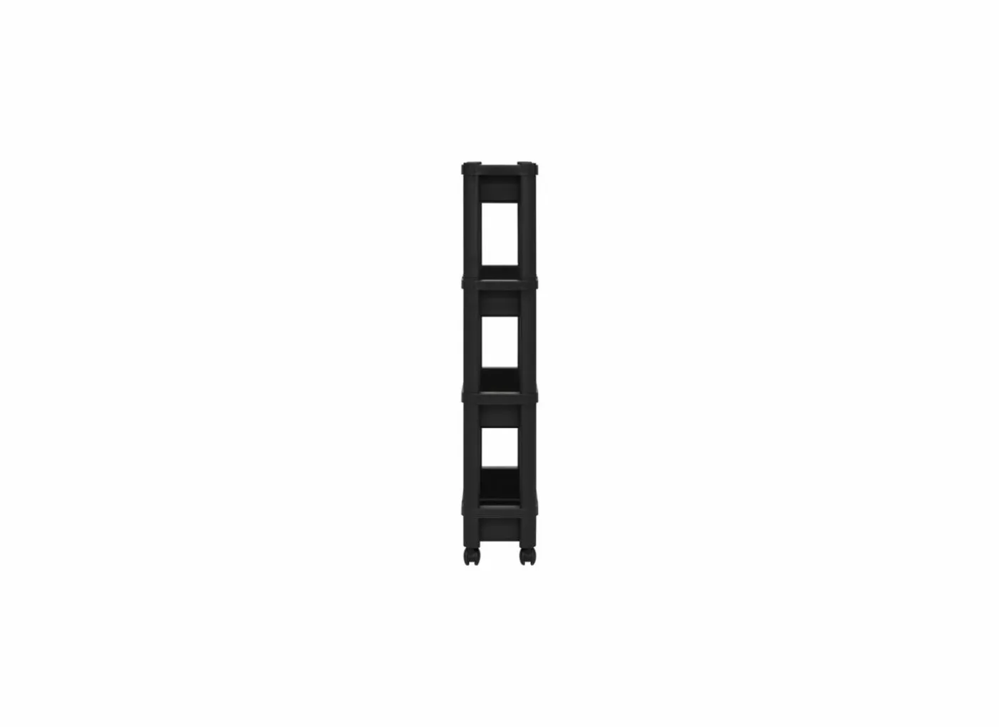 Keukentrolley uitrekbaar 37,5x15x78,5cm - kunststof - zwart