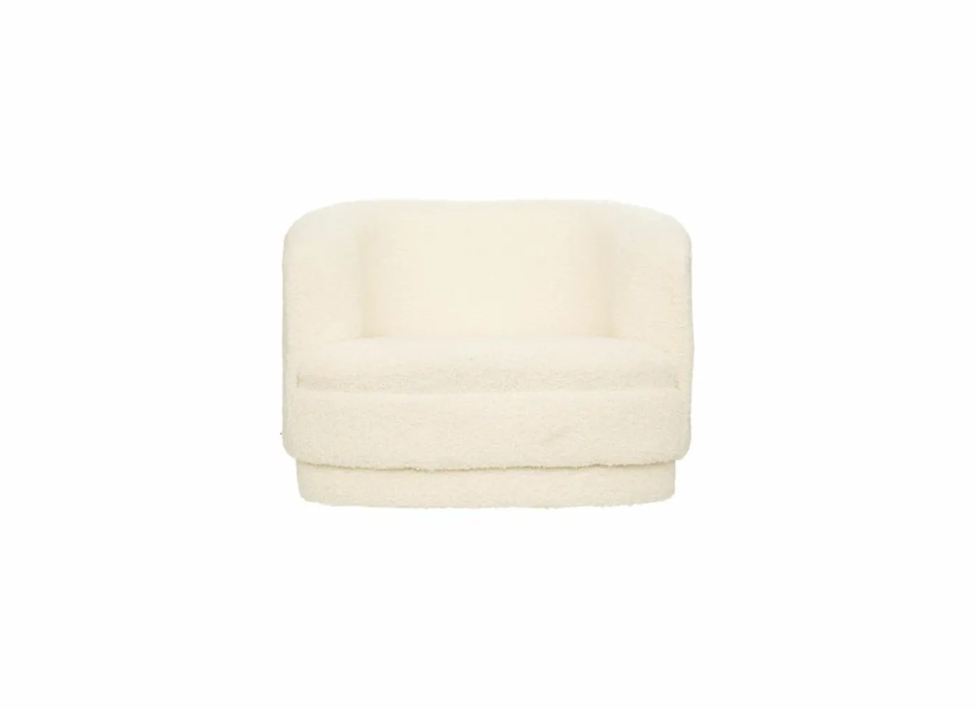 Kinderfauteuil Sky bouclé wit