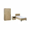 Kinderkamer Casper met bed 90x200cm - schuifdeurkast 120cm en 1 nachtkastje